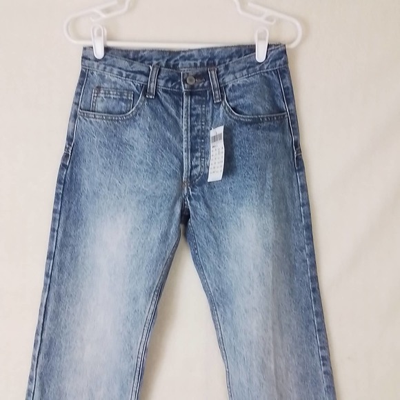 Brandy‎ Melville J Galt Mid Rise Button Fly Jeans Size Small in Med Wash Denim - Picture 4 of 14